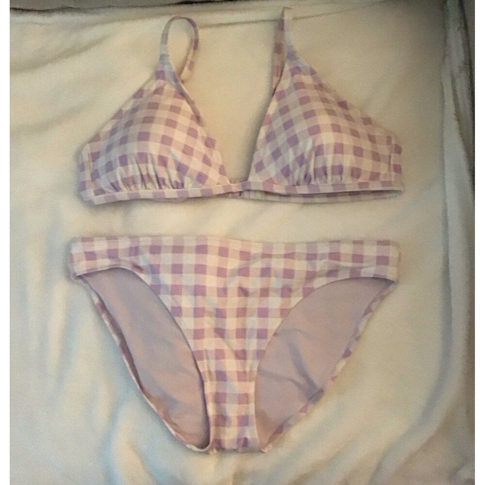 Purple Gingham Bikini Set-NWT